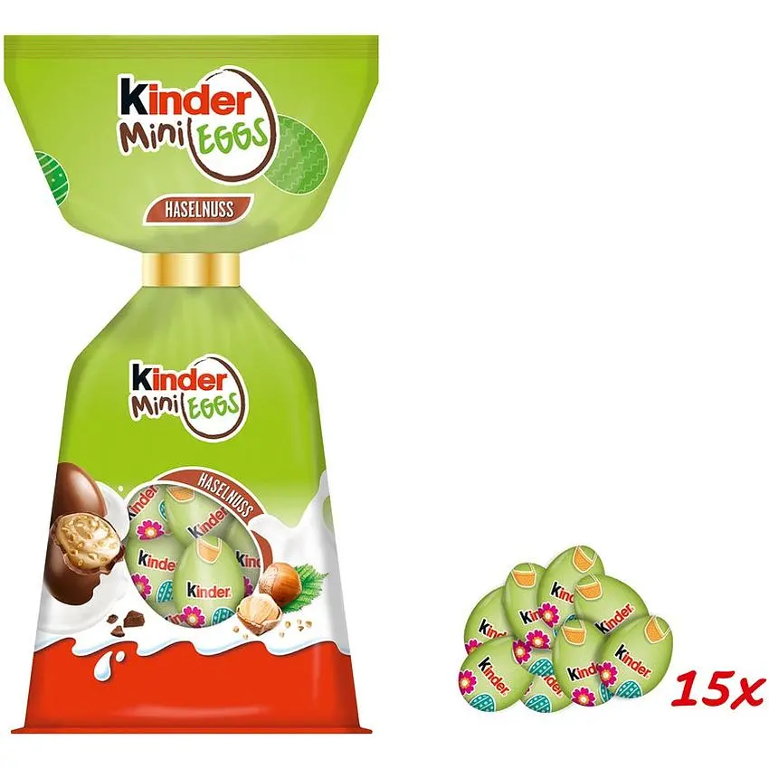 Яйца шоколадные Kinder Mini Eggs Haselnuss 85 г - фото 2