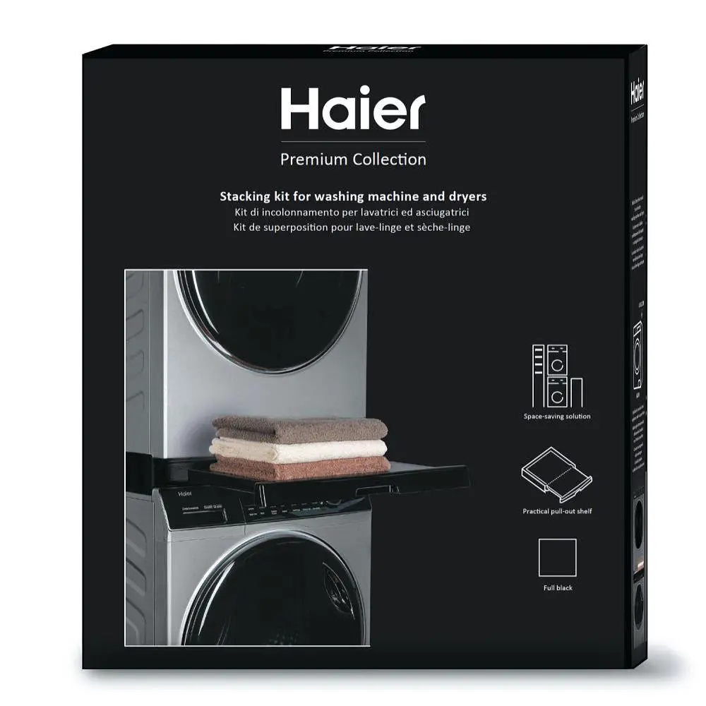 Haier Комплект монтажный для соединения стиральной машины с сушильной машиной, 47-60см, черный - фото 3