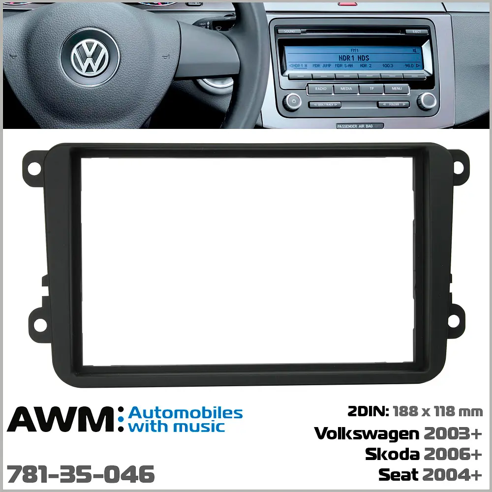Переходная рамка Volkswagen, Skoda, Seat AWM 781-35-046 - фото 4