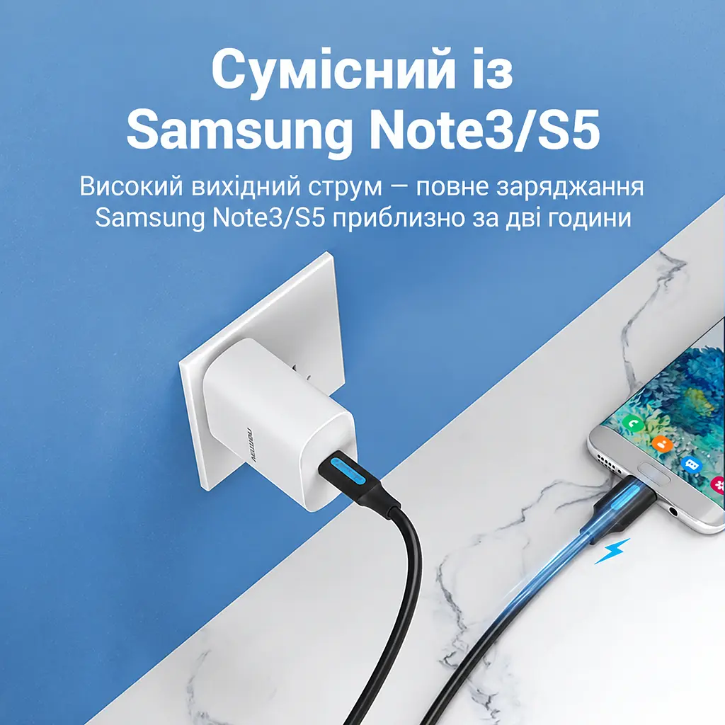 Кабель Vention CQABF USB-C - Micro-B USB 3.0 1 м чорний (CQABF) - фото 10