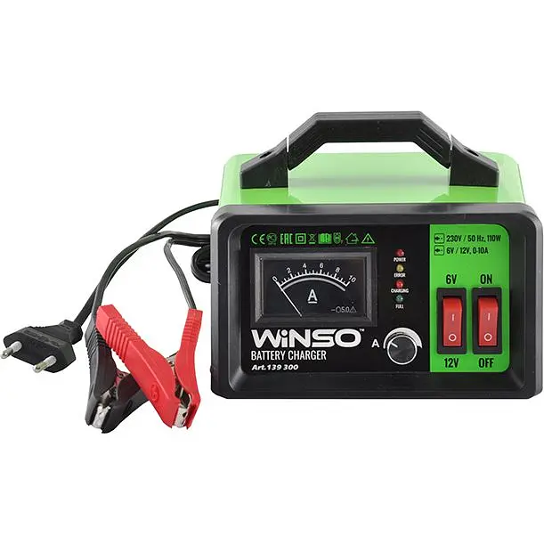 Зарядний пристрій Winso 110 W для акумуляторної батареї 6-12В 10А - фото 2