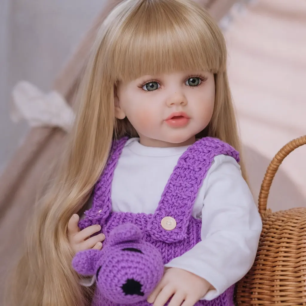 Реалістична Кукла Реборн 55 см повністю вінілова Doll Reborn Baby Born К0100317 - фото 2