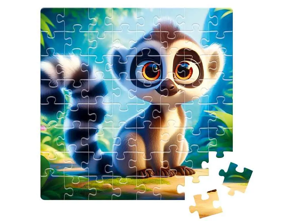 Пазли VLADI TOYS Лемур в джунглях DT1234-14 - фото 3