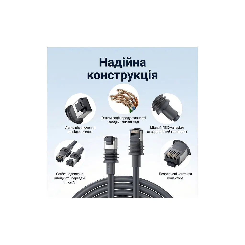 Патч-корд Vention 20 м, Starlink Gen 3 сірий (IACHQ) - фото 2