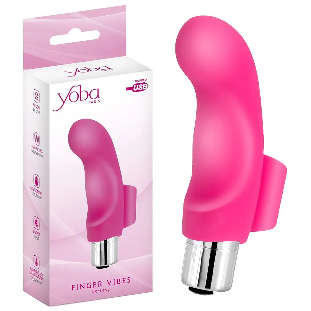 Вібратор на палець Yoba Finger Ecstasy, 9.5 см (рожевий) - фото 3