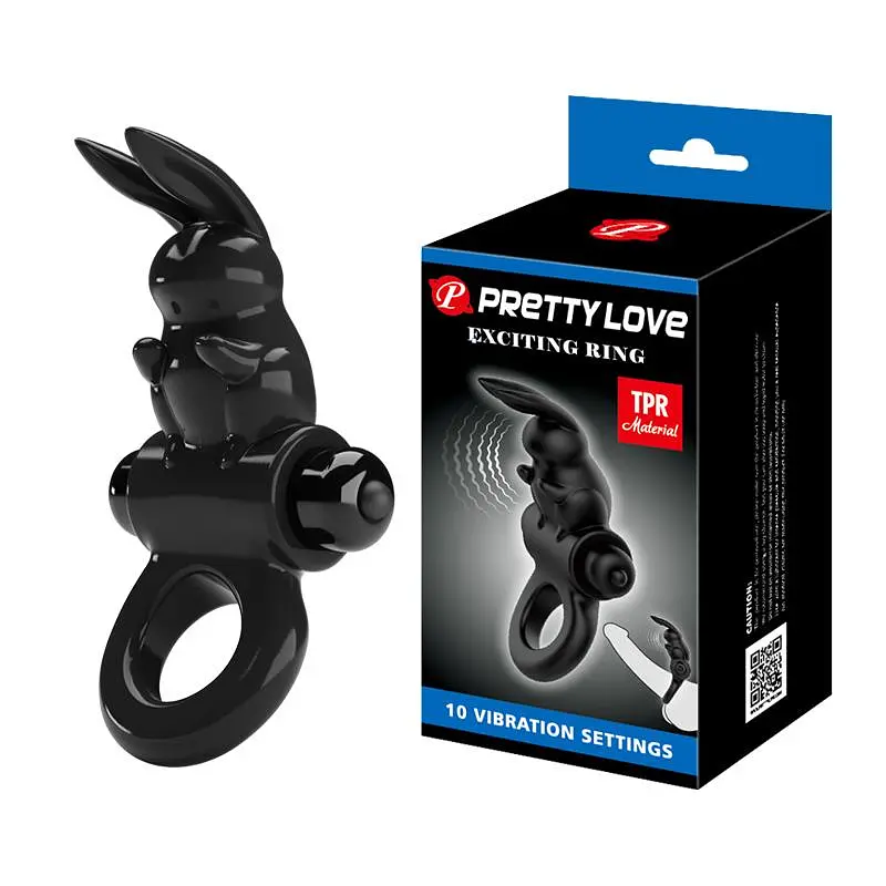Ерекційне кільце Pretty Love Exciting Ring, чорне PRETTY LOVE BI-210245 103654 - фото 2