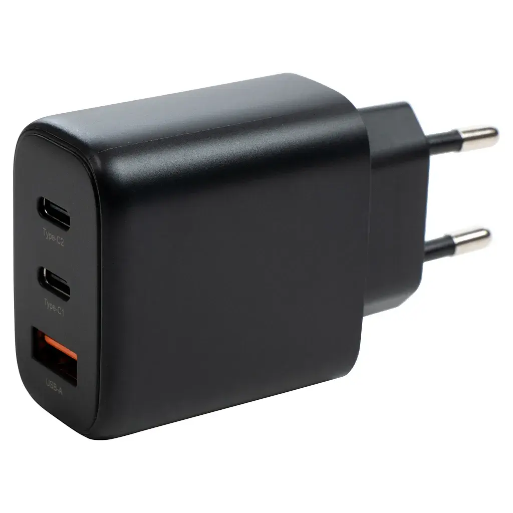 Зарядний пристрій Vinga GaN 65W PD+QC 2C1A ports Wall Charger (VCPCHCCA65B) - фото 2