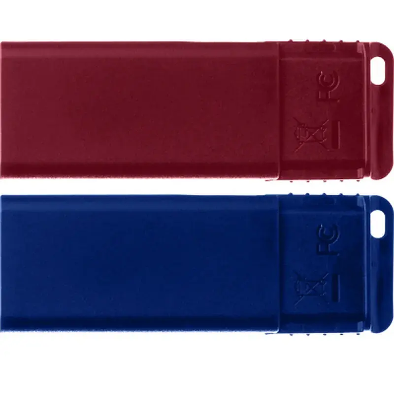 USB флеш накопичувач Verbatim 2x32GB Store'n'Go Slider Red/Blue USB 2.0 (49327) - фото 2