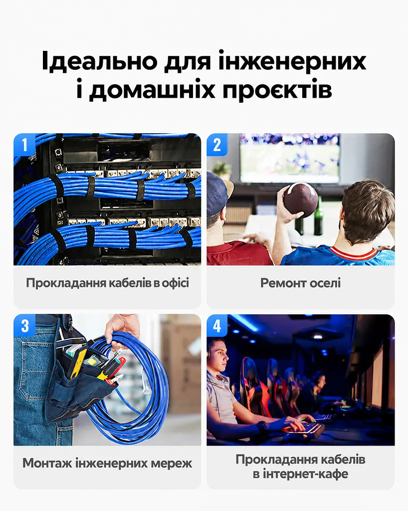 Кліщі для обтискання й різання та зняття ізоляції UGREEN NW304 кримпер для роз’ємів 8P/6P/4P RJ45 RJ11/RJ12 RJ9/RJ10 для плоских і круглих дротів зачищення дротів діаметром до 10 мм нековзні руків’я з м’якої гуми із захисним упором для руки механізм зменшення зусилля натискання чорні (35971) - фото 15