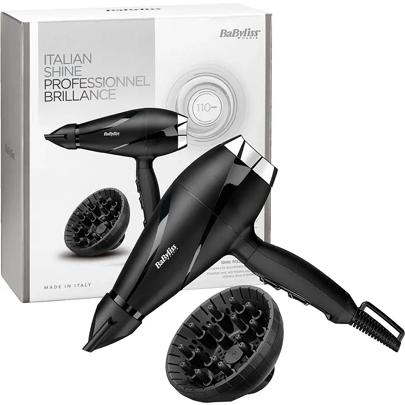 Фен BaByliss, 2200Вт, 2 режими, дифузор, іоніз-я, хол. обдув, чорний - фото 5