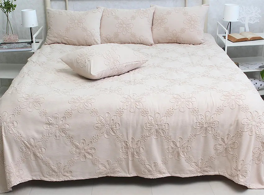 Покривало з наволочками Mystery beige PrimaTeks 160х240 см pbe0042935