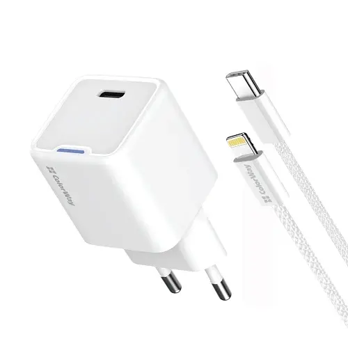 Мережевий зарядний пристрій White 20 Вт GaN ColorWay teh0028585 - фото 2