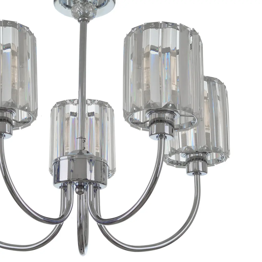 Люстра потолочная Brille E14 40W CH (BL-971C/5) - фото 4