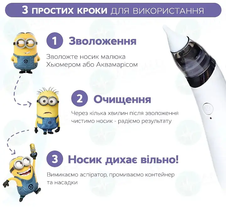 Набір: аспіратор електронний назальний ArhiMED EcoBreath SE + набір поролонових фільтрів ArhiMED для аспіраторів 20 шт. - фото 8