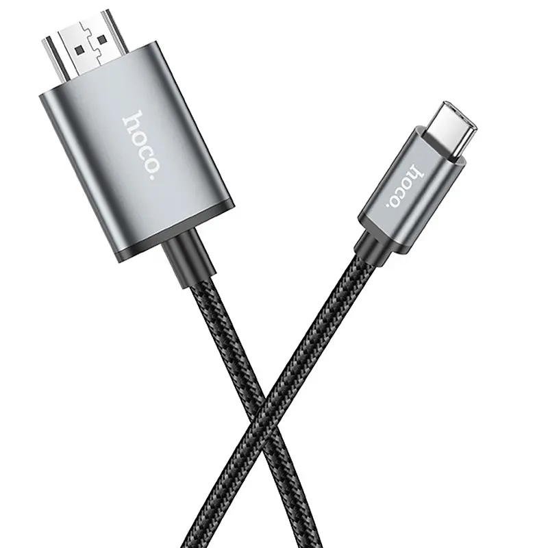 Перехідник Hoco UA27 HD Type-C to HDMI (2m) Metal gray - фото 6