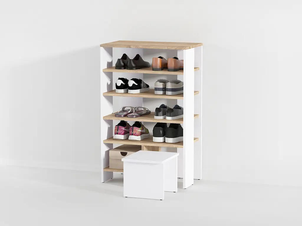 Полиця для взуття Flamecame табуретка з ДСП II O-2 - фото 5