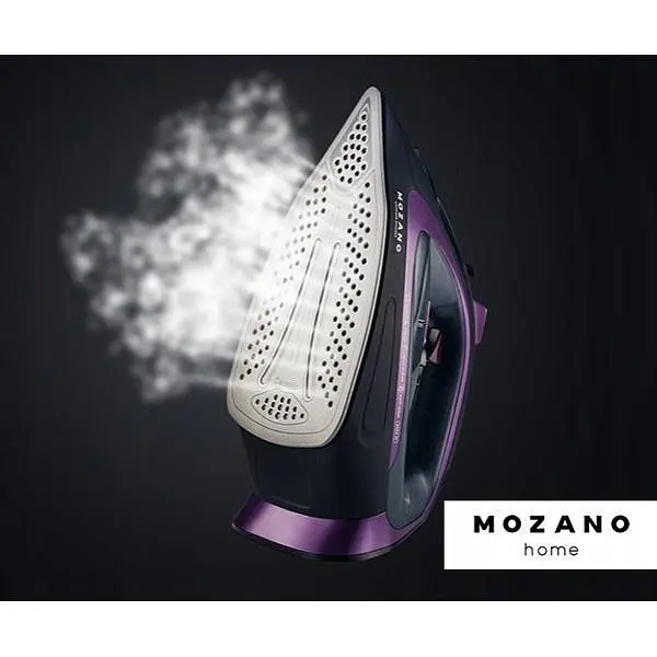 Утюг Mozano AGD/ZEL/01 Fiolet 2600 Вт, антипригарная подошва, авто-выключение, паровой удар 1 шт. фиолетовый (28110-IS) - фото 3
