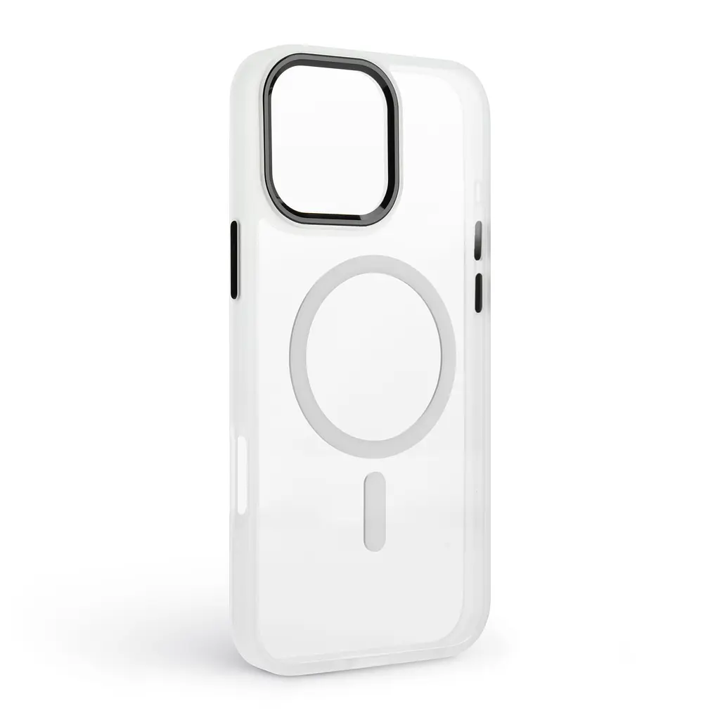 Чехол Apple iPhone 16 Pro Max, Unit MagSafe, белый, прозрачный, магсейф, противоударный, магнитный, панель-накладка с поддержкой MagSafe, с поддержкой беспроводной зарядки, TPU+PC, защита всего корпуса, ударопрочный, ArmorStandart (ARM78716) - фото 2