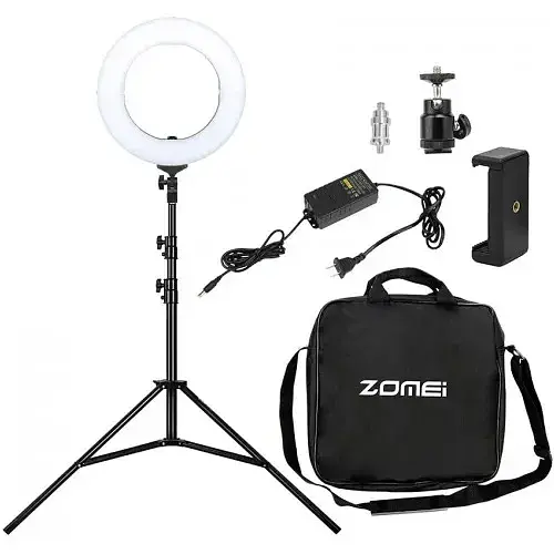 Тримач з кільцевим освітленням Zomei ZM336 14" 180 см Tripod Stand 3200-5600K - фото 2