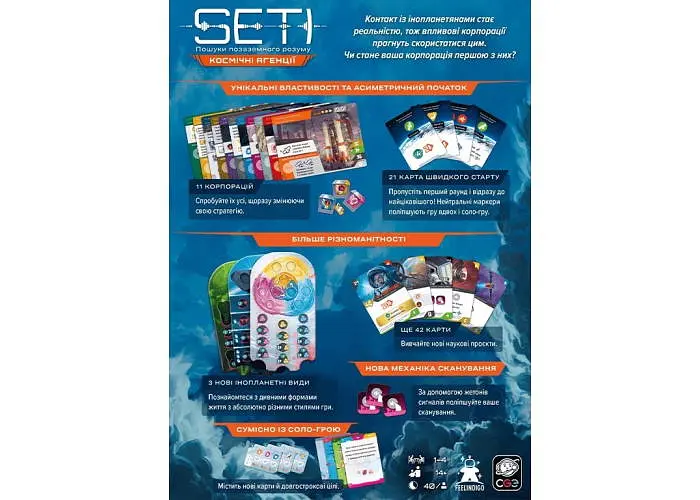 Настольная игра Feelindigo SETI: Космические агентства (SETI: Space Agencies) (укр.) (FI25082) - фото 3