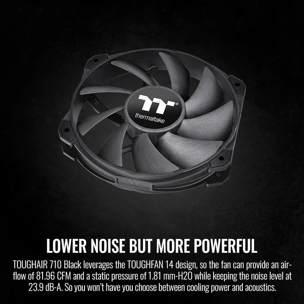 Кулер для процесора Thermaltake TOUGHAIR 710 Black (CL-P117-CA14BL-A) (7 CL-P117-CA14BL-A) - фото 8