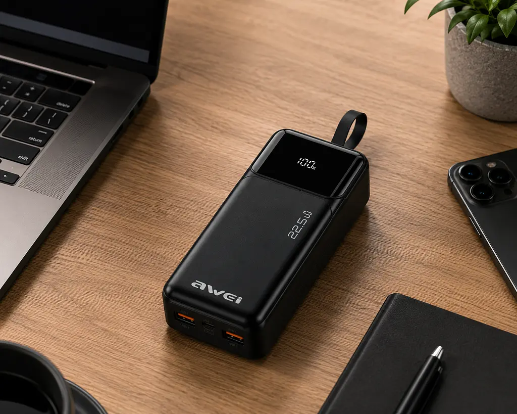 Мобільні зарядні пристрої AWEI PA 105 / POWER BANK 22,5W / Павербанк 40000mah - фото 2