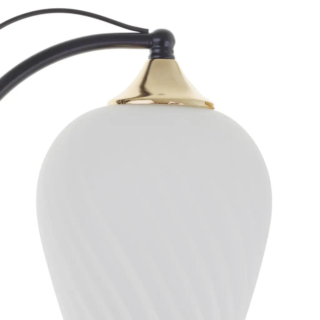 Торшер на 2 плафона черный LK-711F/2 E27 BK+FG - фото 2