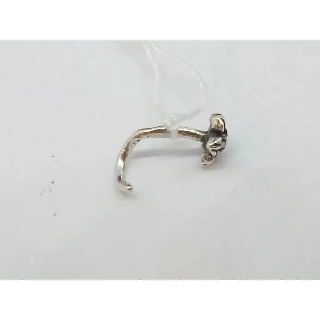 Серебряная серьга-пирсинг в нос Ирий. 6014 - фото 2