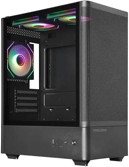 Корпус Prologix Lumi GM-01MAB Mesh ARGB Black - фото 2