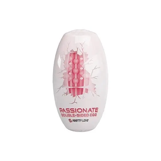 Мастурбатор-яйце Pretty Love Passionate Double Sided Egg, 8.6х4.6 см (рожевий) - фото 7
