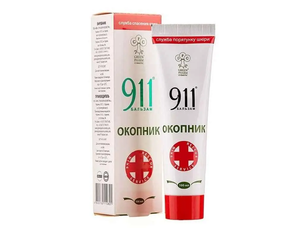 Бальзам GREEN PHARM 100мл 911"Окопник"