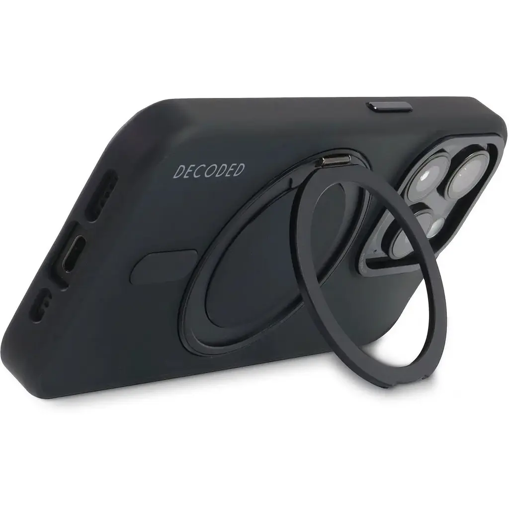 Чехол Decoded Grip MagSafe Case для Apple iPhone 15 (6.1") Clear Black - фото 5