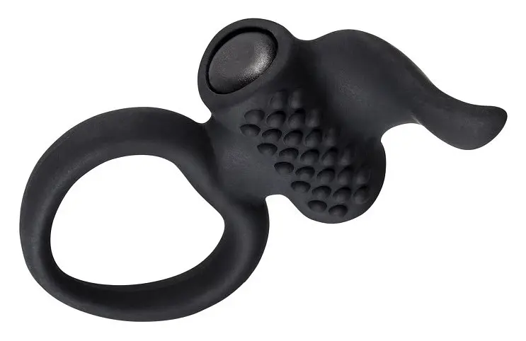 Ерекційне кільце з вібрацією Lingus Black Adrien Lastic AD30649 87315 - фото 3
