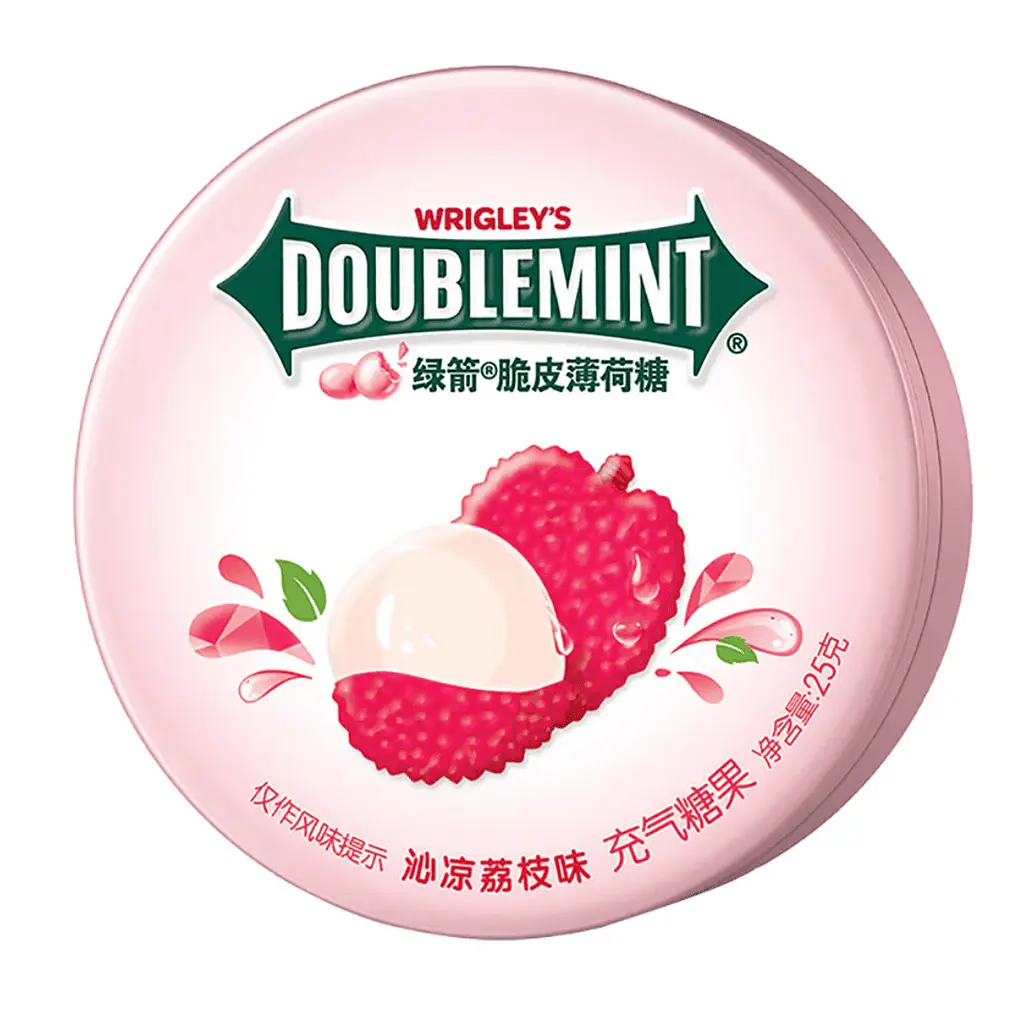 Драже Wrigley's Doublemint Crispy Mint Candy Lychee Flavor 25г