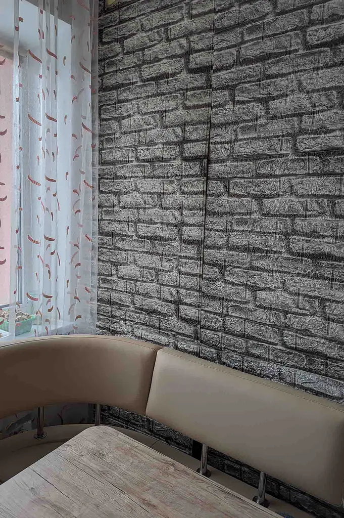 Самоклеюча декоративна 3D панель у рулоні Loft Expert 2238-5 Під сіру цеглу700x3080x5 мм - фото 6