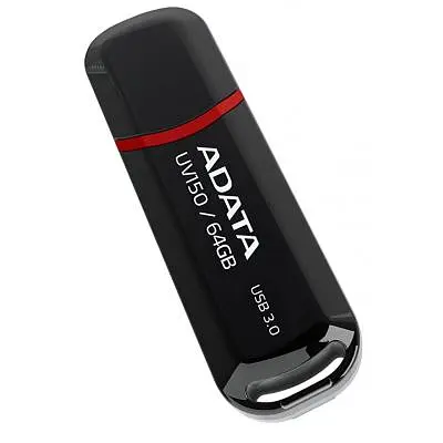 USB флеш накопичувач ADATA 64GB UV150 Black USB 3.0 (AUV150-64G-RBK) - фото 2