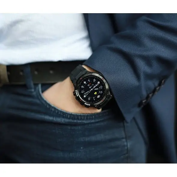 Чоловічий розумний смарт-годинник Lemfo K22 Smart Extreme Ultra Black - фото 7