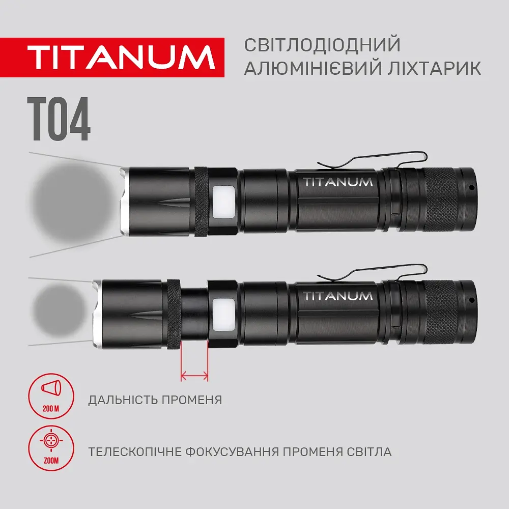 Ліхтар портативний Videx Titanum 300 Lm 6500 K (TLF-T04) - фото 8