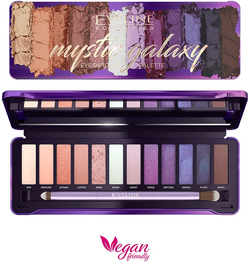 Палетка тіней для повік Eveline Mystic Galaxy 12 кольорів 12 г (LMKCIENME03) - фото 2