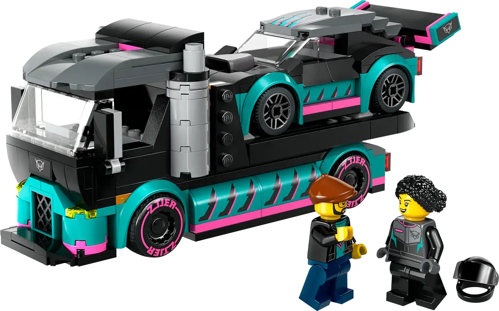 Конструктор LEGO City Автомобиль для гонок и автовоз 328 деталей (60406) - фото 2