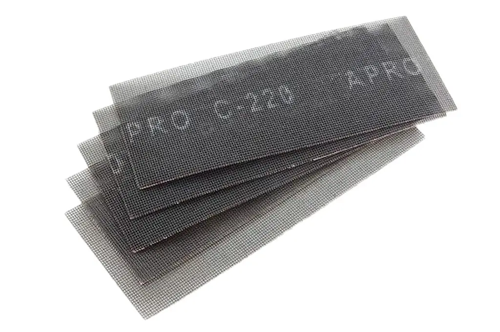 Сетка шлифовальная абразивная Apro 115 x 280 мм x Р220 PRO (в упаковке 5 шт.) - фото 3