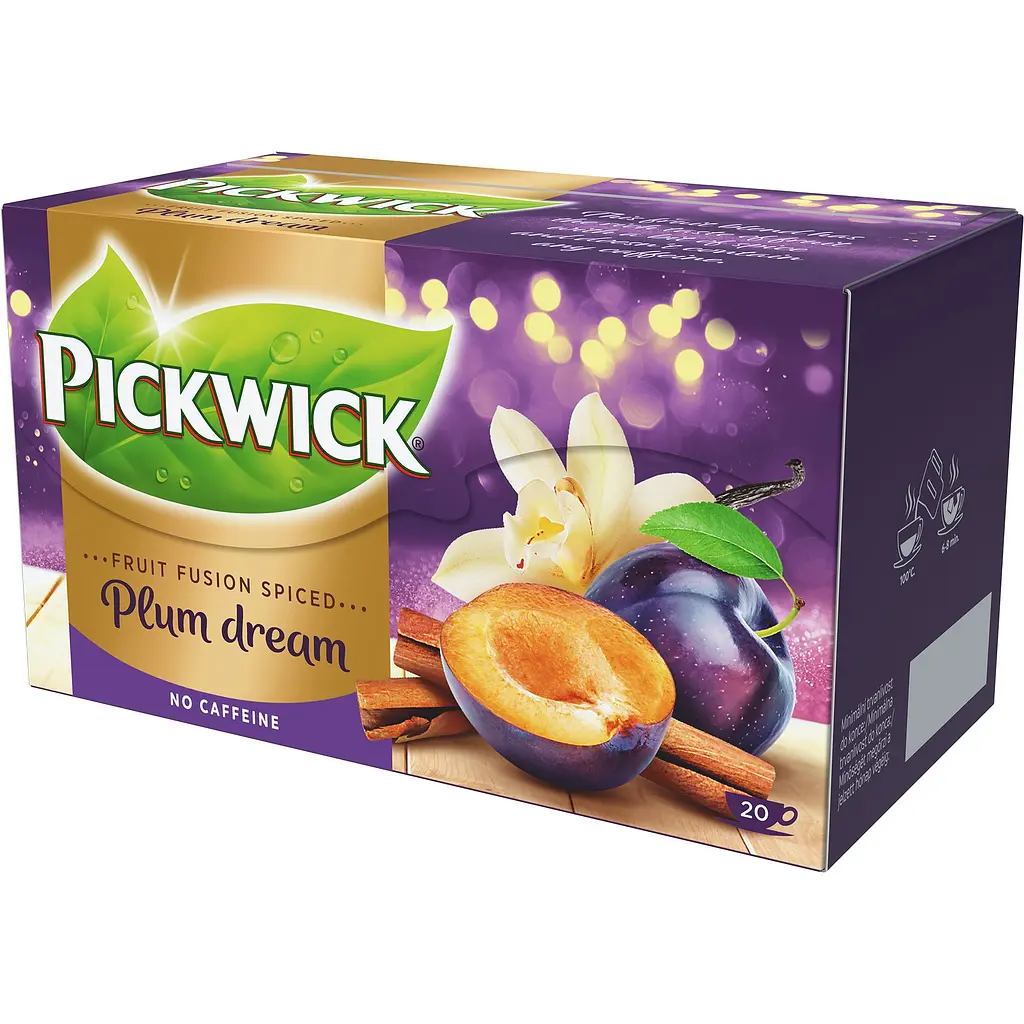 Уцінка. Чай фруктово-трав'яний Pickwick Plum dream з корицею сливою ваніллю 40 г (20 шт. по 2 г) - фото 3