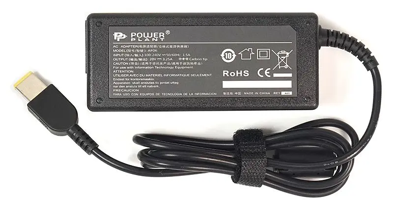 Блок живлення для ноутбуків PowerPlant IBM/LENOVO 220V, 20V 65W 3.25A (Special) (IB65HUSB)
