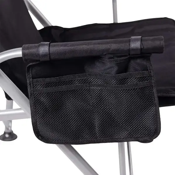 Крісло туристичне Lugi розкладне з підлокітниками чорне SJ-0054B - фото 9
