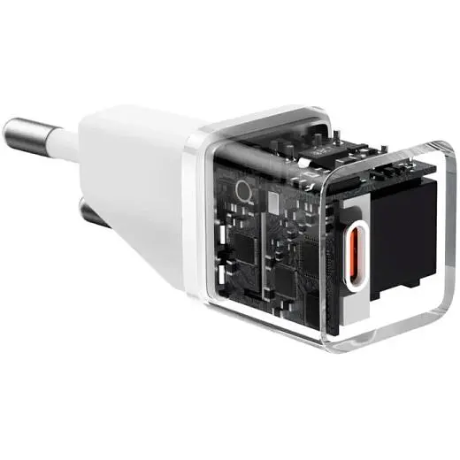 Мережевий зарядний пристрій Baseus GaN5 Fast Charger Mini 1C 20W White (CCGN050102) [105945] - фото 5