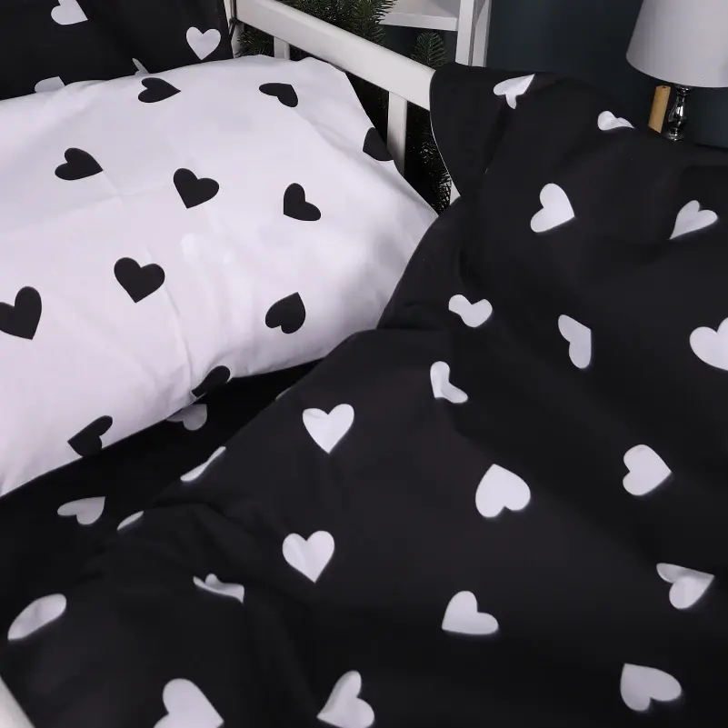 Підковдра MirSon Бязь Kids Time 17-0669 Black and White Love 143х210 см Чорно-біла (2200010180534) - фото 3