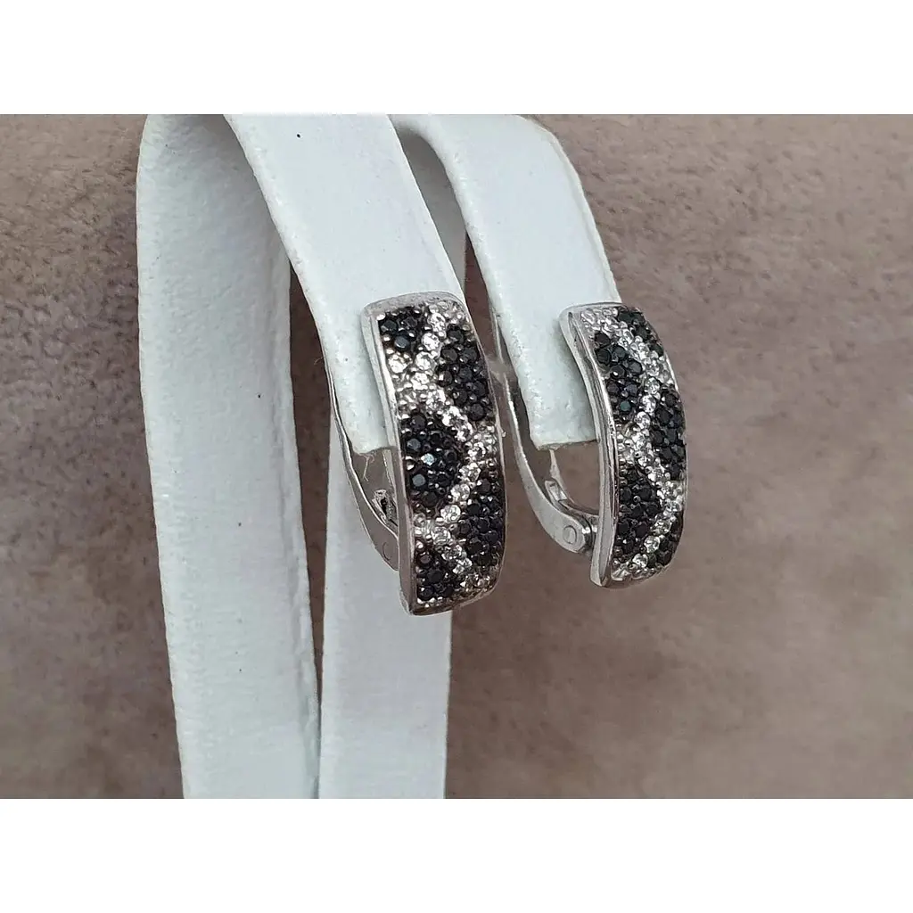 Срібні сережки Агні ШЕНЕН БЛАН з фіанітами. 2172/1Р-CZ - фото 3