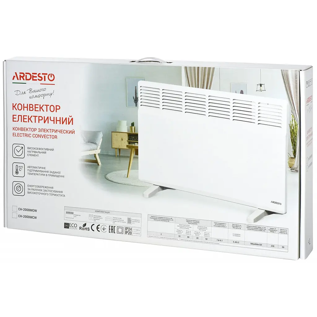 Обогреватель Ardesto CH-2000MCW - фото 7