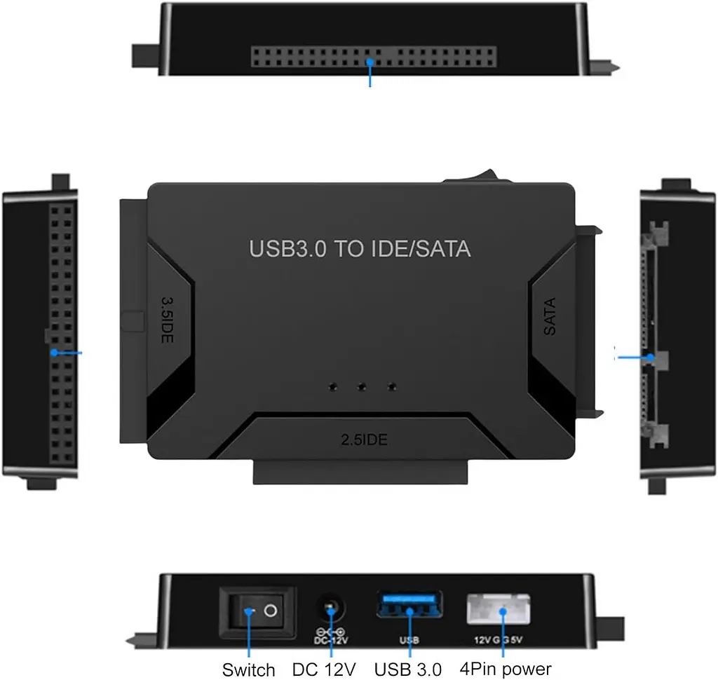 USB 3.0 адаптер Aicharynic SATA/IDE для HDD та SSD 2.5"/3.5" - фото 3