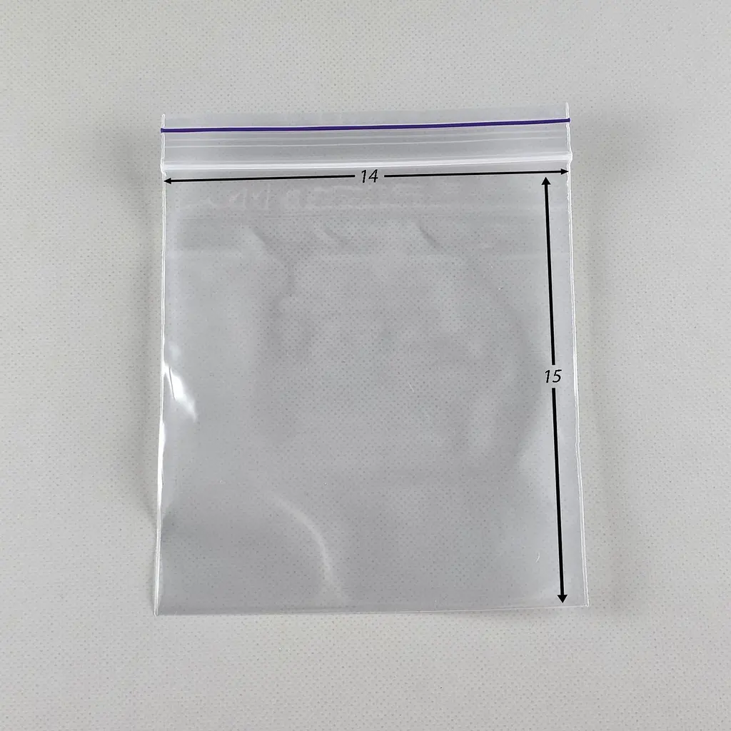 Пакети Zip-Lock прозорі 14x15 см, 100 шт, 50 мкм, поліетиленові пакети із застібкою - фото 2